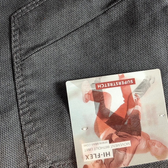 NWT's Brax jeans Men' grey 40 by 32 very soft, hi flex 48% cotton - Picture 6 of 8
